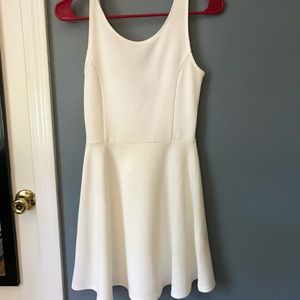 H&M White Fit and Flare Mini Dress